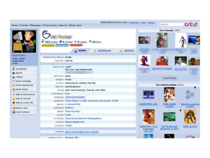 Primeira Comunidade Digital - orkut